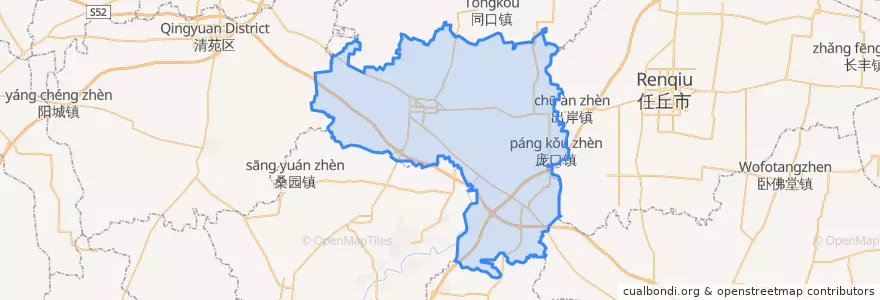 Mapa de ubicacion de 高阳县.