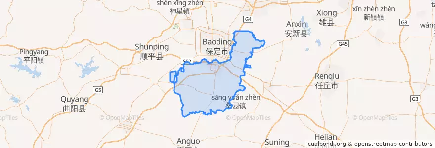 Mapa de ubicacion de 清苑区.