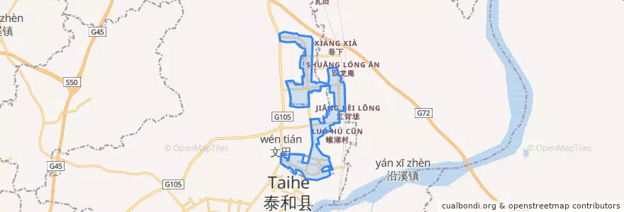 Mapa de ubicacion de 泰和县工业园区.