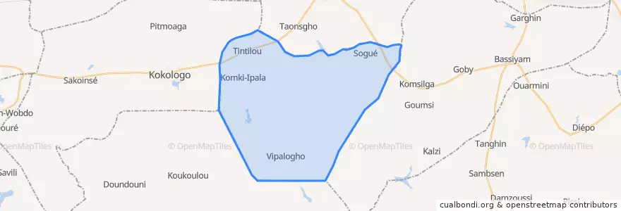 Mapa de ubicacion de Komki-Ipala.