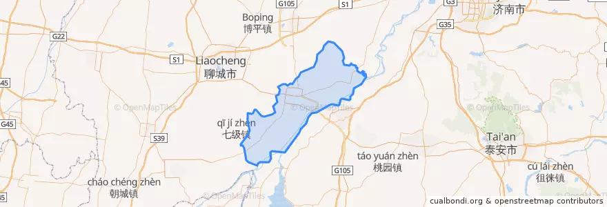 Mapa de ubicacion de 东阿县.