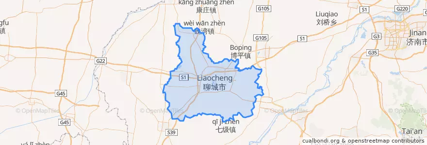 Mapa de ubicacion de 东昌府区.