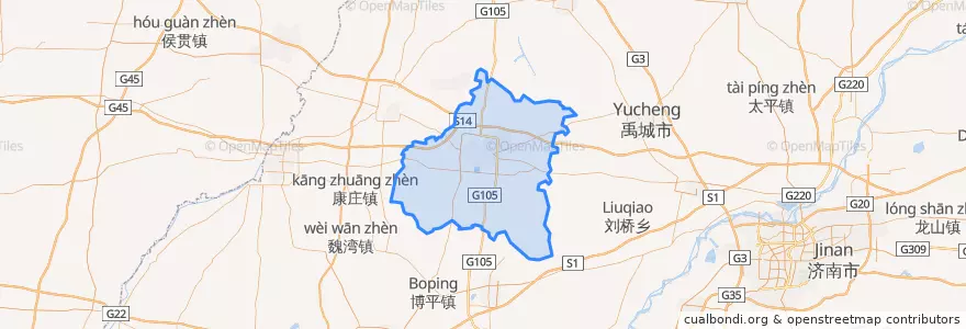 Mapa de ubicacion de 高唐县.