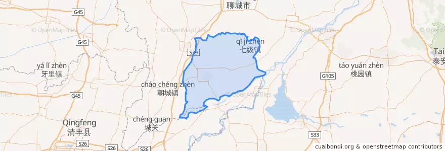 Mapa de ubicacion de 阳谷县.