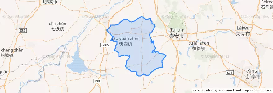 Mapa de ubicacion de 肥城市.