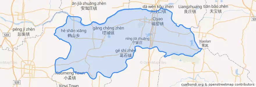 Mapa de ubicacion de 宁阳县.