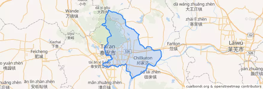 Mapa de ubicacion de Taishan District.