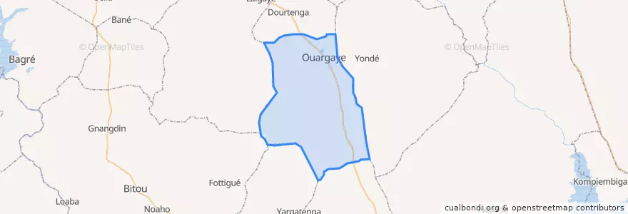 Mapa de ubicacion de Ouargaye.