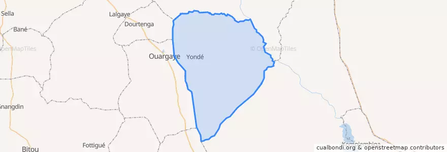 Mapa de ubicacion de Yondé.