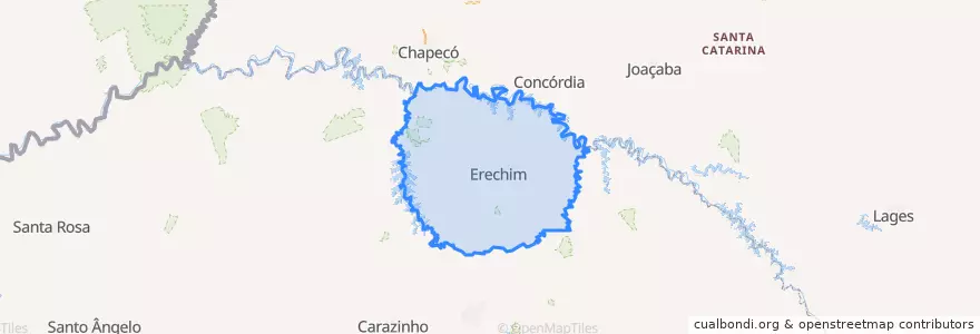 Mapa de ubicacion de Região Geográfica Imediata de Erechim.