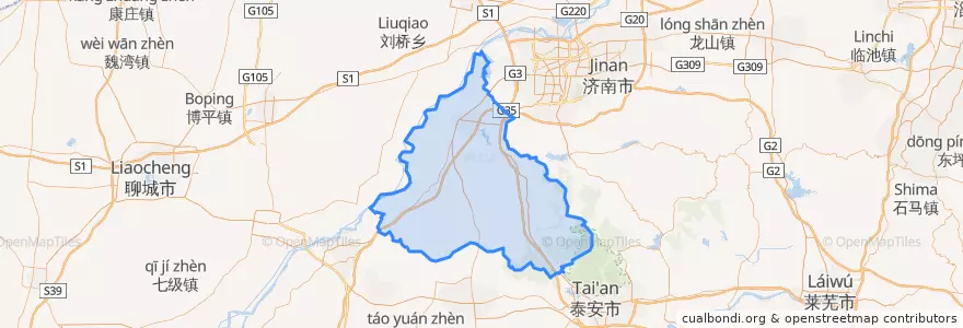 Mapa de ubicacion de Changqing District.