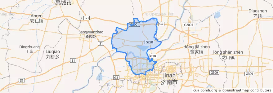 Mapa de ubicacion de 天桥区.