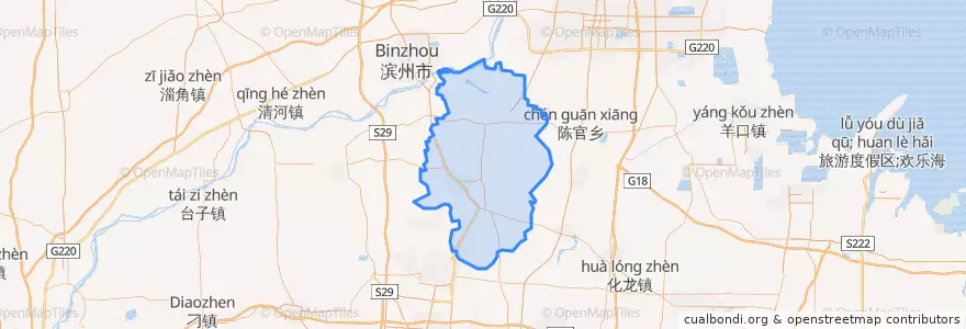 Mapa de ubicacion de Boxing County.