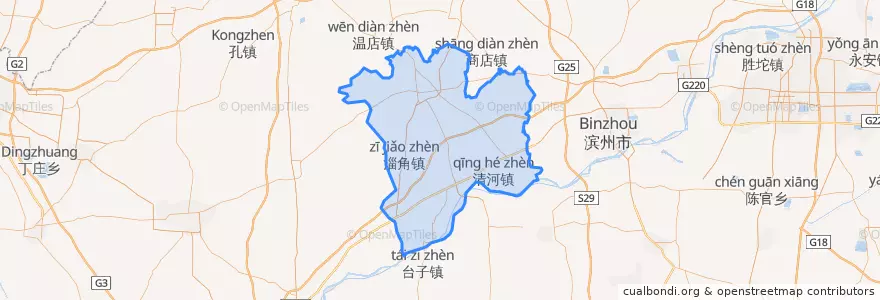 Mapa de ubicacion de 惠民县 (Huimin).