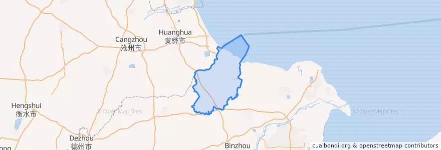 Mapa de ubicacion de 无棣县 (Wudi).