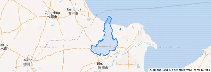 Mapa de ubicacion de 沾化区.