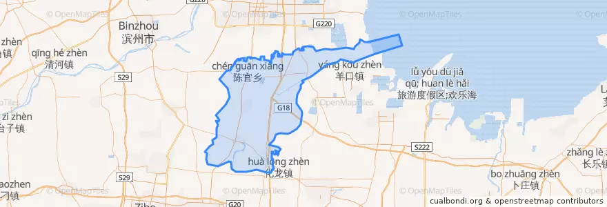 Mapa de ubicacion de Guangrao County.