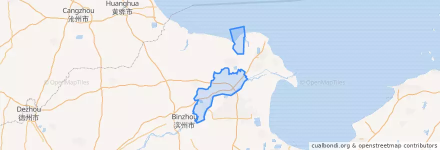 Mapa de ubicacion de 利津县 (Lijin).
