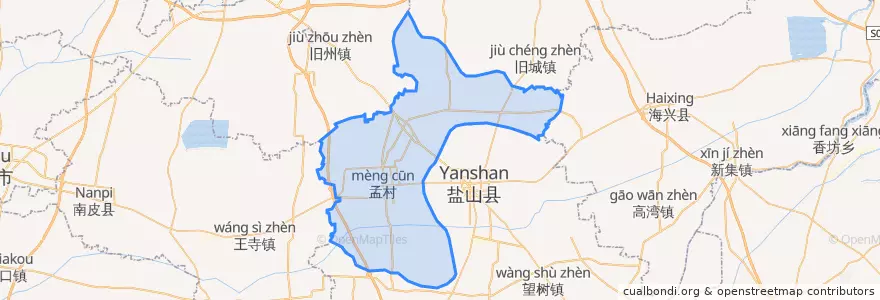 Mapa de ubicacion de 孟村回族自治县.