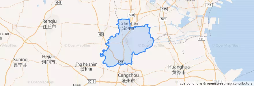 Mapa de ubicacion de Qing County.