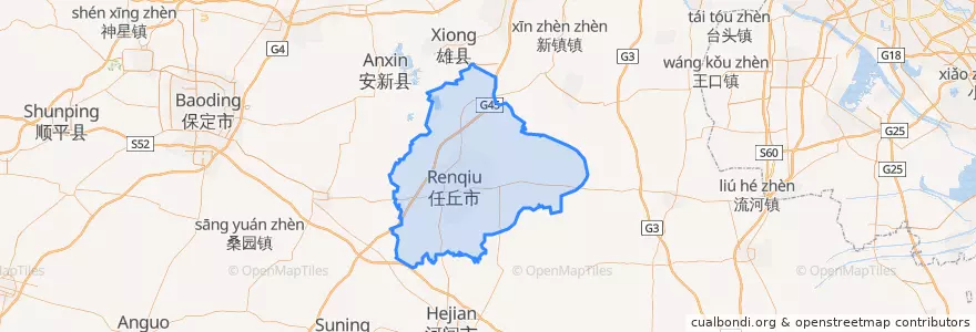 Mapa de ubicacion de 任丘市.