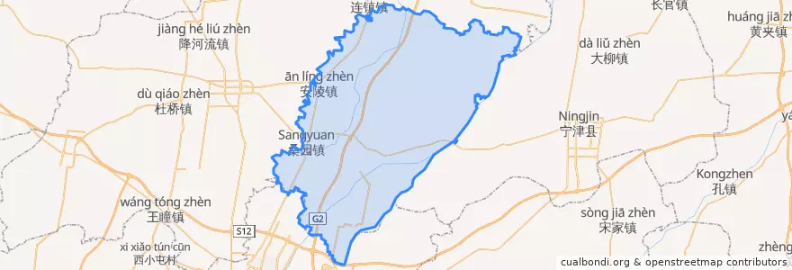Mapa de ubicacion de 吴桥县.