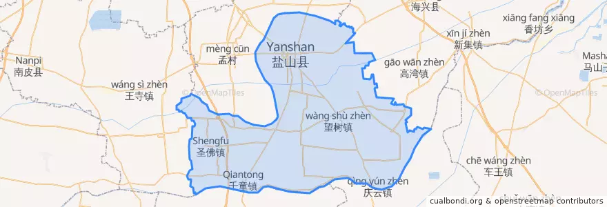 Mapa de ubicacion de 盐山县.
