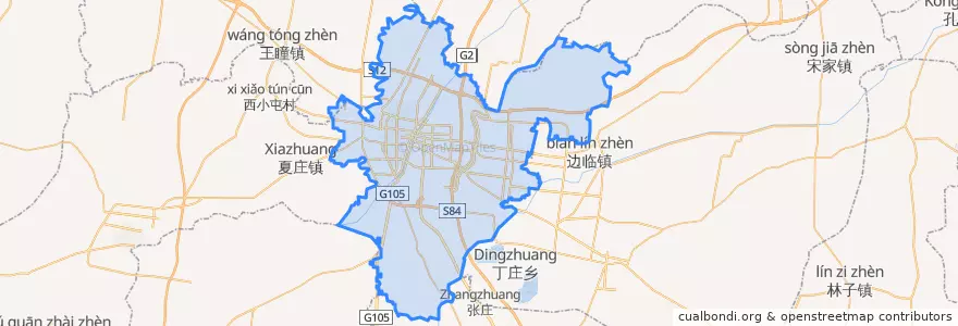 Mapa de ubicacion de Decheng District.