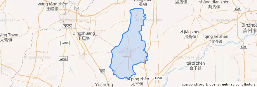 Mapa de ubicacion de Linyi County.