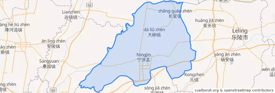 Mapa de ubicacion de 宁津县.