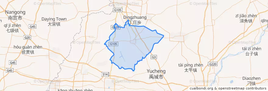 Mapa de ubicacion de 平原县 (Pingyuan).