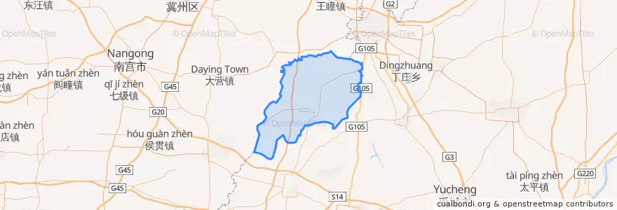 Mapa de ubicacion de Wucheng County.