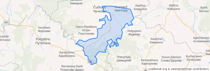 Mapa de ubicacion de Ункосовское сельское поселение.