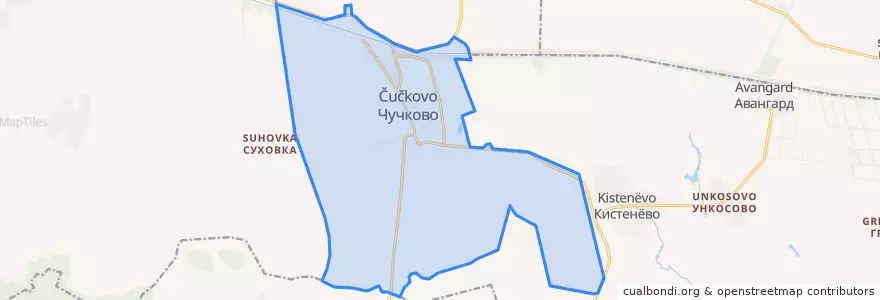 Mapa de ubicacion de Чучковское городское поселение.