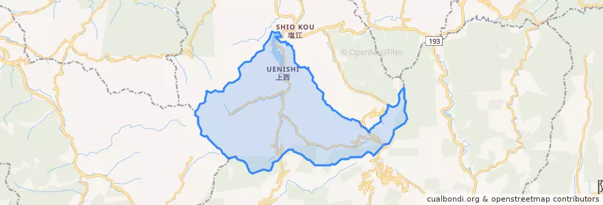Mapa de ubicacion de Kaminishi District.