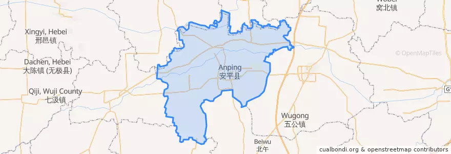 Mapa de ubicacion de Anping County.