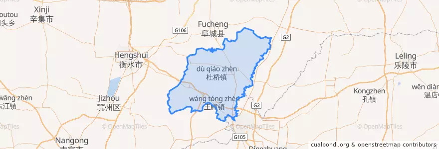 Mapa de ubicacion de 景县.
