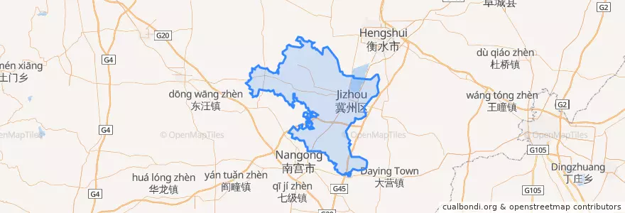 Mapa de ubicacion de Jizhou District.