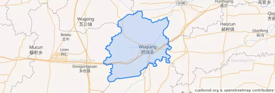 Mapa de ubicacion de Wuqiang County.