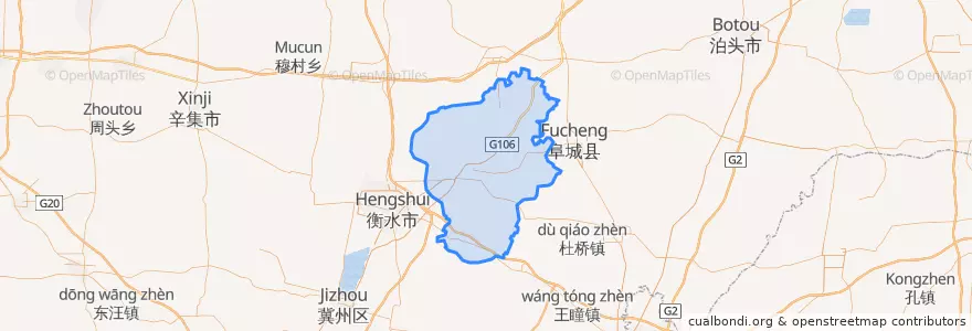 Mapa de ubicacion de 武邑县.