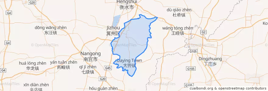Mapa de ubicacion de 枣强县.