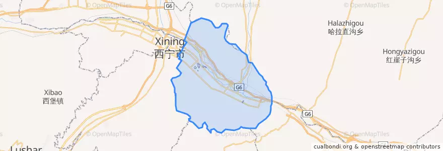Mapa de ubicacion de 城东区.