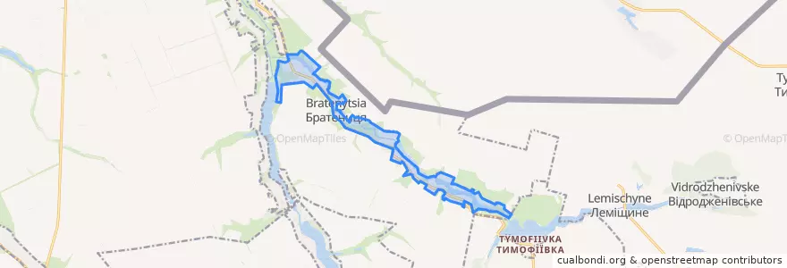 Mapa de ubicacion de Братениця.