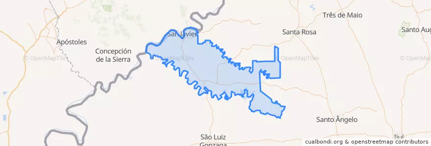 Mapa de ubicacion de Região Geográfica Imediata de Cerro Largo.