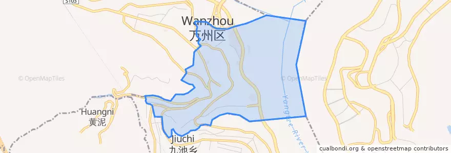 Mapa de ubicacion de Gaosuntang Subdistrict.