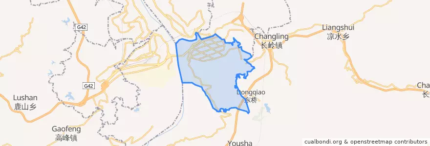 Mapa de ubicacion de 百安坝街道.