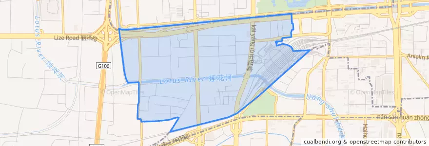 Mapa de ubicacion de 右安门街道.