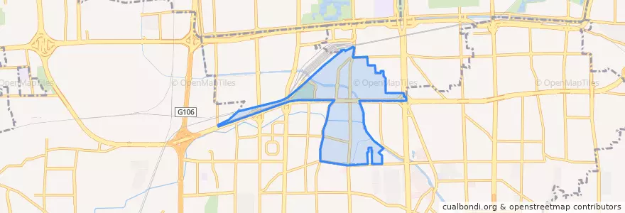 Mapa de ubicacion de 西罗园街道.