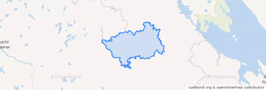 Mapa de ubicacion de Сандовский муниципальный округ.