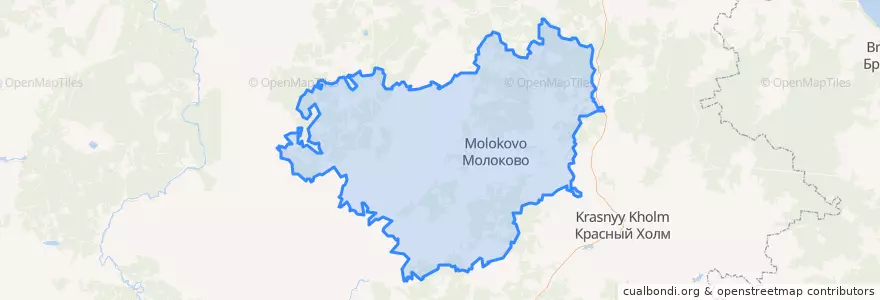 Mapa de ubicacion de Молоковский район.